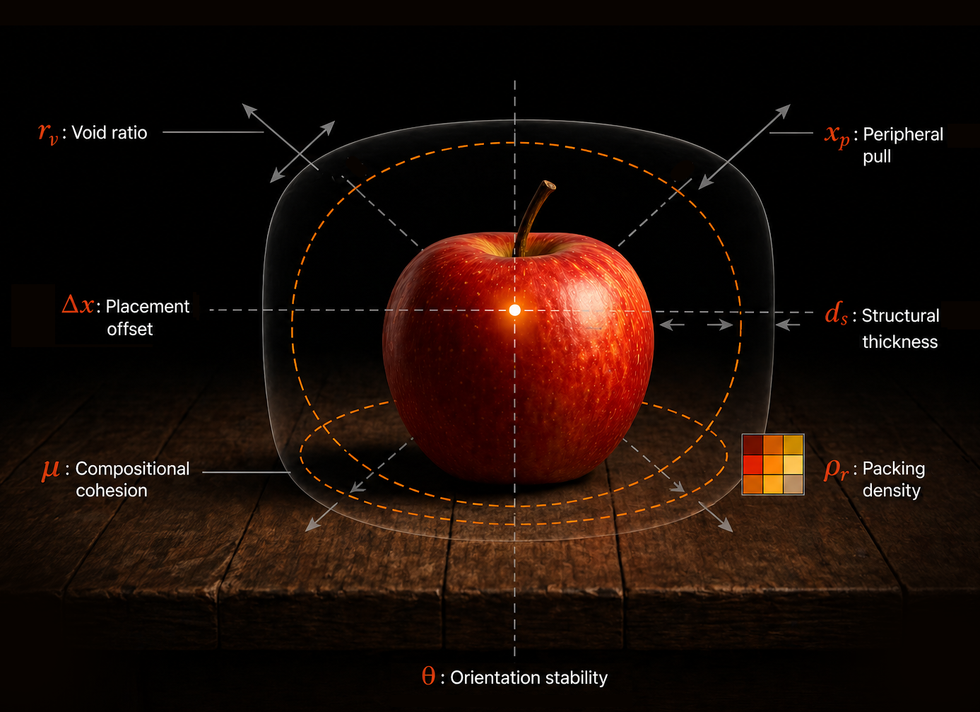 VTL measurement coordinate system — structural geometry applied to image analysis