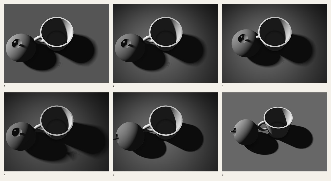The value studies they were drawn from.
