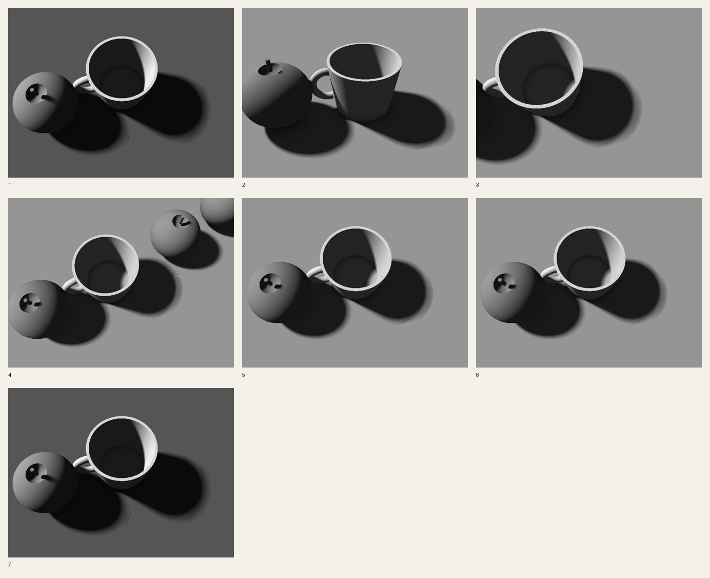 The value studies they were drawn from.