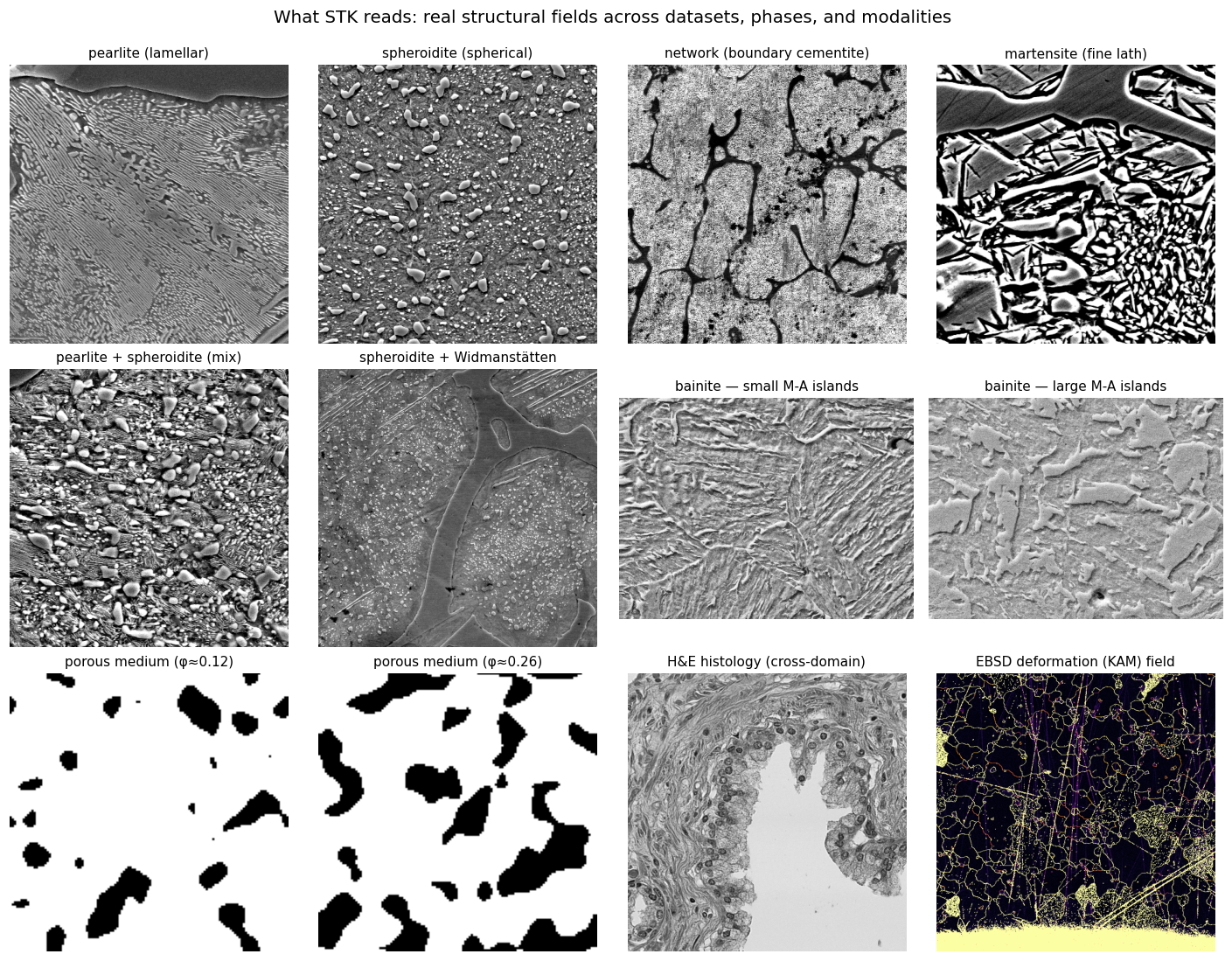 What the STK kernel reads — material field types