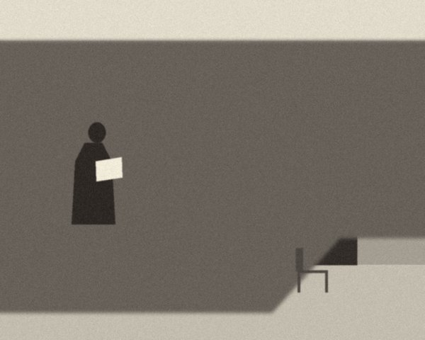 S04: the light on the empty chair alone.