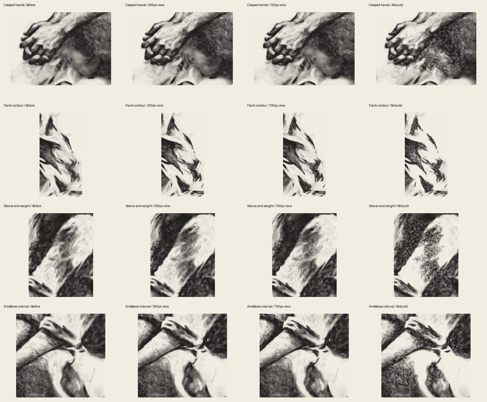 Four passages by starting state and three methods