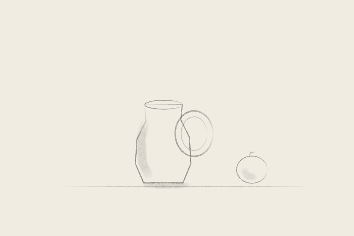 control-stilllife: inferred joints over original drawing; diagnostic overlay