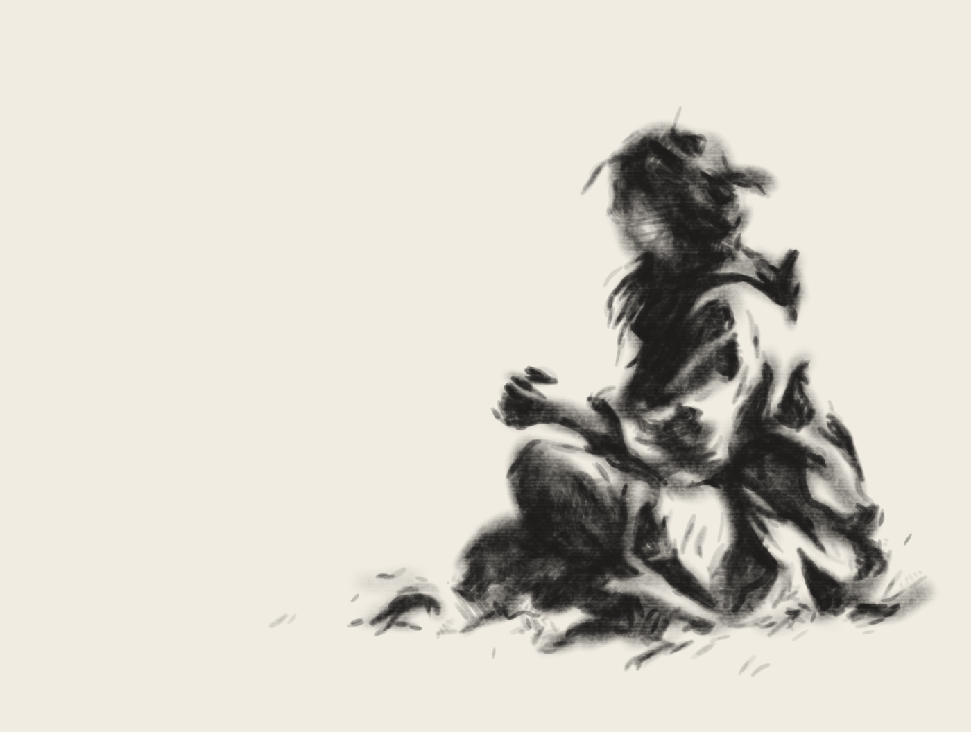 Hands drawing of revised generated target