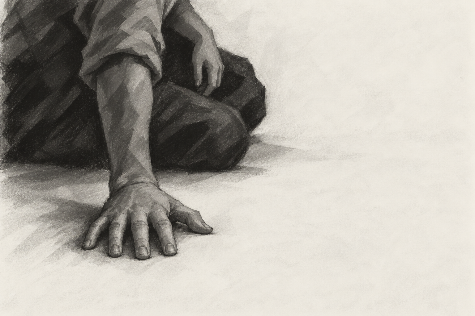 B: shared angular planes across body arm and hand