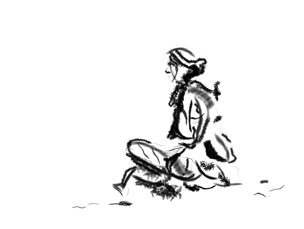 U03 — first MyPaint drawing / study image